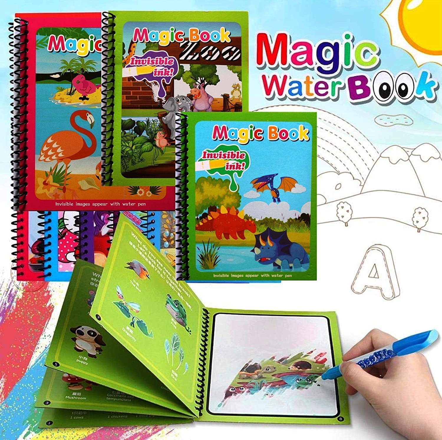 Reusable Kids Magic Water Book – EpicIndianShop